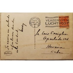 ​I) 1935 NEDERLAND, QUEEN WILHELMINA, ORANGE STAMP, CIRCULATED COVER FROM NEDERLAND TO HAVANA, CUBA