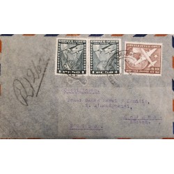 J) 1951 CHILE, AIRPLANE, AIRMAIL, CIRCULATED COVER, FROM SANTIAGO TO SWITZERLND, MAGALLANES