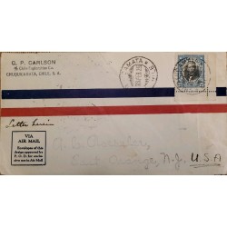 J) 1929 CHILE, AIRMAIL, CIRCULATED COVER, FROM CHUQUICAMATA TO NEW YORK