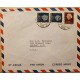 I) 1958 NEDERLAND, QUEEN JULIANA, SET OF 3, DARK BLUE, RED BROWN, AIR MAIL, CIRCULATED COVER FROM NEDERLAND TO SOLVAY