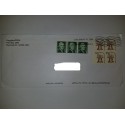 I) 1993 INDONESIA, CAVE FORMATIONS, SET OF 2, AIR MAIL, CIRCULATED COVER FROM INDONESIA TO FLORIDA, USA, BLACK CANCELLATION