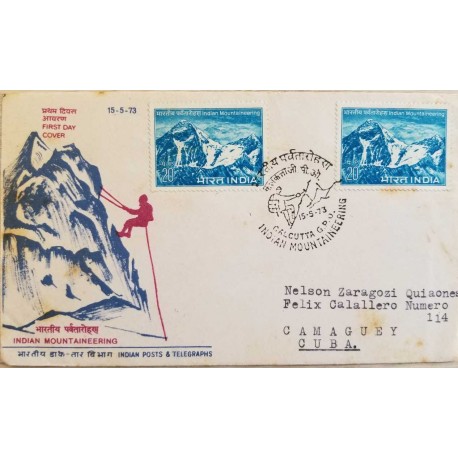 I) 1973 INDIA, SET OF 2, HIMALAYAS, 15TH ANNIVERSARY OF INDIAN MOUNTAINEERING FOUNDATION