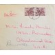 I) 1956 INDIA, SET OF 2, KONARAK HORSE, RED BROWN, CIRCULATED COVER FROM INDIA TO OHIO, USA, BLACK CANCELLATION