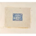 J) 1920 CIRCA-SLOVAK REPUBLIC, DIE SUNKEN CARDBOARD, AMERICAN BANK NOTE, WOMEN, 1 CENT BLUE