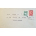 L) 1923 COLOMBIA, NUMERAL, NUMBER 1,PROVISIONAL, GREEN, 1C, RED, 2C, XF