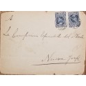 J) 1894 CHLE, COLUMBUS, PAIR, CIRCULATED COVER, FROM CHILE TO NEW YORK