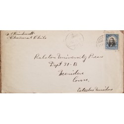 J) 1911 CHILE, MANUEL MONTT, CIRCULATED COVER, FROM CHANARAL TO USA