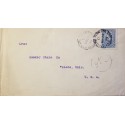 L) 1914 COLOMBIA, NUMBER 5, BLUE, 5C, CIRCULATED COVER FROM COLOMBIA TO USA