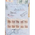 J) 1937 CZECHOSLOVAKIA, LANDSCAPE, REGISTERED, MULTIPLE STAMPS, AIRMAIL, CIRCULATED COVER, FROM CZECHOSLOVAKIA TO RIO DE JANEIRO