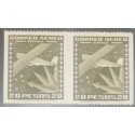 A) 1945, CHILE, AIRPLANE & SOUTHERN CROSS, 20P OLIVE
