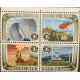 A) 1973, PAPUA NUEVA GUINEA, TELECOMMUNICATIONS, MOUNT TOMATAVUR, MOUNT KERIGOMNA, SATTELBURG, WIDERU, BLOCK OF 4
