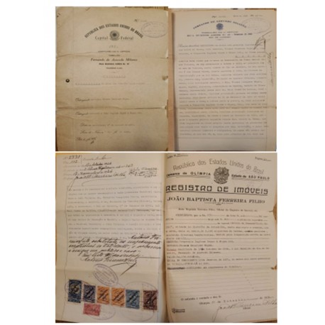 A) 1920 CIRCA, BRAZIL, REVENUE PAPER, JUDICIARY DOCUMENTS