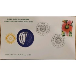 A) 1977, BRAZIL, 75 YEARS OF ROTARY INTERNATIONAL, 25 YEARS OF ROTARY CLUB OF TEOFILO OTONI, CONSERVATION OF NATURE