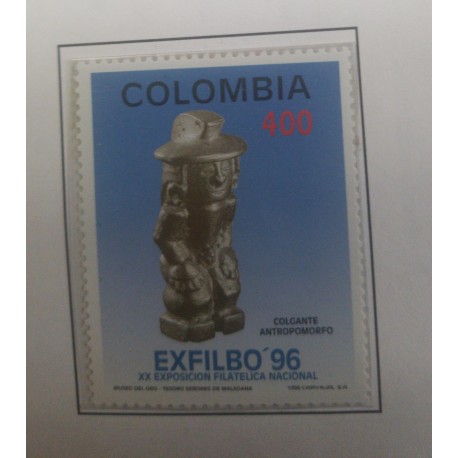 A) 1996, COLOMBIA, NATIONAL PHILATELIC EXHIBITION EXFILBO 96 – BOGOTÀ, PENDANT, GOLD MUSEUM
