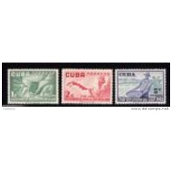 RO)1952CUBA,SET(3),BICENTE NARY OF COFEE CULTIVATION,MNH,EDI 502-504,PERF.13 ½ MINT