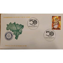 A) 1977, BRAZIL, ROTARY CLUB DE NITEROI FIFTY YEARS OLD, POSTAL SEAL DIPLOMACY, ECT
