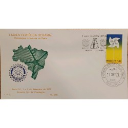 A) 1977, BRAZIL, I ROTARY MALA PHILATELIC, HOMENAGE TO THE WEEK OF COUNTRY, FDC