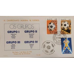 A) 1978, BRAZIL, XI WORLD FOOTBALL CHAMPIONSHIP, FDC, SAO PAULO