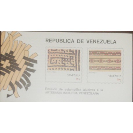 A) 1987, VENEZUELA, FABRICS, ISSUANCE OF STAMPS ALLUSIVE TO VENEZUELAN INDIGENOUS CRAFTSMANSHIP, FDB