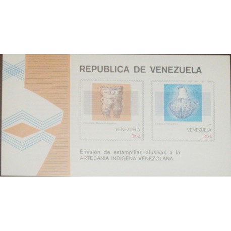A) 1987, VENEZUELA, PREHISPANIC MUSICAL INSTRUMENT AND CERAMICS