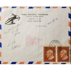 L) 1964 COLOMBIA, ECUMENICAL COUNCIL, VATICAN, S.S. JUAN XXIII, 60CTS, AIRMAIL, CIRCULATED COVER FROM COLOMBIA TO USA