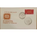 A) 1969, BRAZIL, 50TH ANNIVERSARY OF THE WORLD LABOR ORGANIZATION, RED, OIT, GB, FIRST DAY COVER