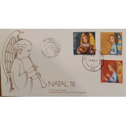 A) 1978, BRAZIL, CHRISTMAS, MUSICAL INSTRUMENTS, ECT, FIRST DAY COVER