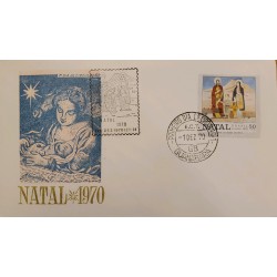 A) 1970, BRAZIL, CHRISTMAS, THE HOLY FAMILY, FIRST DAY COVER, ECT