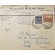 L) 1932 COLOMBIA, COFFEE, BROWN, 5C, MAGDALENA RIVER, NATURE, 30C, PALM, AIRMAIL, CIRCULATED COVER FROM COLOMBIA TO USA