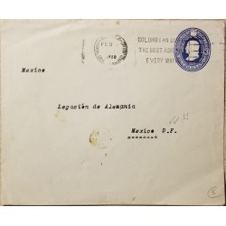 L) 1920 COLOMBIA, COLON, BLUE, 3C, PAN AMERICAN POSTAL CONGRESS, CIRCULATED COVER FROM COLOMBIA TO MEXICO