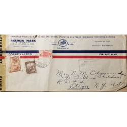 L) 1943 COLOMBIA, COLONIAL BOGOTA, 60C, WOMEN, ARCHITECTURE, PALACE OF COMMUNICATIONS, COFFEE, 5C, AIRMAIL