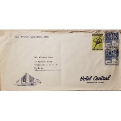 L) 1961 COLOMBIA, HUMBOLDT CENTENARIO, MONKEY, MARIMBA, SANCTUARY OF LAS LAJAS - NARIÑO, BLUE, 25CVS, AIRMAIL