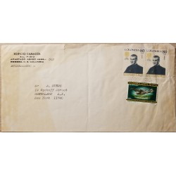 L) 1967 COLOMBIA, FELIX RESTREPO MEJIA, COLOMBIA LANGUAGE ACADEMY, AIRPLANE, HISTORY OF AVIATION, AIRMAIL, CIRCULATED COVER