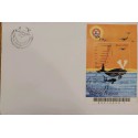 A) 2002, BRAZIL, FRANK WHALE, MARINE FAUNA PROTECTION AREA, FIRST DAY COVER