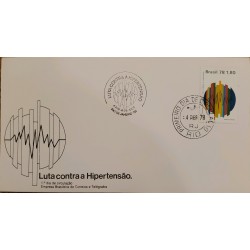A) 1978, BRAZIL, FIGHT AGAINST HYPERTENSION, FIRST DAY COVER, WORLD HEALTH DAY