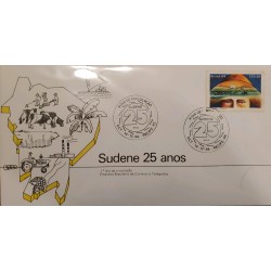 A) 1984, BRAZIL, SUDENE 25 YEARS, FDC, IN CHARGE OF COMBATING DROUGHTS IN THE NORTHEAST REGION OF BRAZIL, ECT
