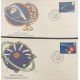 L) 1986 GREAT BRITAIN, HALLEY'S COMET, SPACE,ASTRONOMY, SET OF 2, FDC