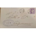 J) 1897 CHILE, 5 CENTS PURPLE, POSTAL STATIONARY, CIRCULATED COVER, FROM MELIPILLA TO VALPARAISO