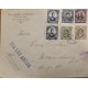 J) 1903 CHILE, COLUMBUS, MULTIPLE STAMPS, CIRCULATED COVER, FROM SANTIAGO TO GERMANY, VIA LOS ANDES
