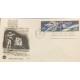 L) 1967 UNITED STATES, ASTRONAUT AND LUNAR EXCURSION MODULE ON MOONS SURFACE, NASA, 5C, FDC