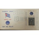 A) 1963, SPANISH ANTILLES, SEAL DAY, 50 YEARS OF ISSUE, CARLOS ROLOFF, CANCELLED