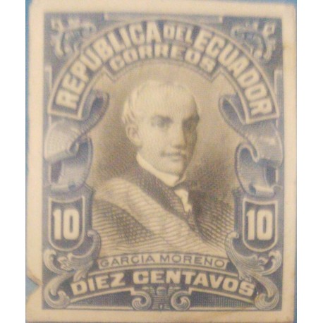 A) 1907, ECUADOR, PRESIDENT, GABRIEL GARCIA MORENO, DIE PROOF, NAVY BLUE