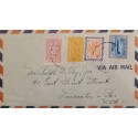 J) 1970 SAUDI ARABIA, BOEING JET, MULTIPLE STAMPS, AIRMAIL, CIRCULATED COVER, FROM SAUDI ARABIA TO USA