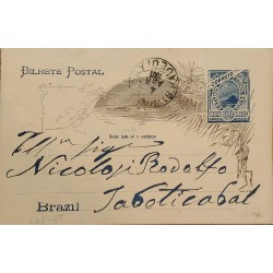 A) 1901, BRAZIL, POSTAL STATIONARY, TABETICABAL