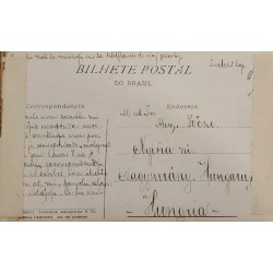 A) 1921, BRAZIL, POSTAL STATIONARY, SHIPPED TO HUNGARY