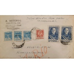 A) 1957, BRAZIL, USED STAMPS WITHOUT COMMERCIAL VALUE, FROM SAO PAULO