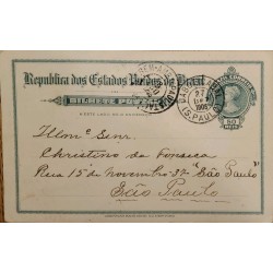 A) 1906, BRAZIL, SENT TO SAO PAULO, AMERICAN BANK NOTE