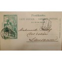 J) 1900 SWITZERLAND, POSTCARD, JUBILEE OF UNIVERSAL UNION, POSTAL STATIONARY, CIRCULATED COVER, FROM SWITZERLAND TO LAUSANNE
