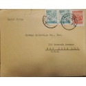 J) 1943 YUGOSLAVYA, PARTISANS, PAIR, MULTIPLE STAMPS, AIRMAIL, CIRCULATED COVER, FROM YUGOSLAVYA RO NEW YORK