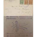 J) 1935 CIRCA VENEZUELA, ANTI MALARIA CACHET COVER FRANKED WITH 1924 GREEN AND 2X15C BROWN TIED